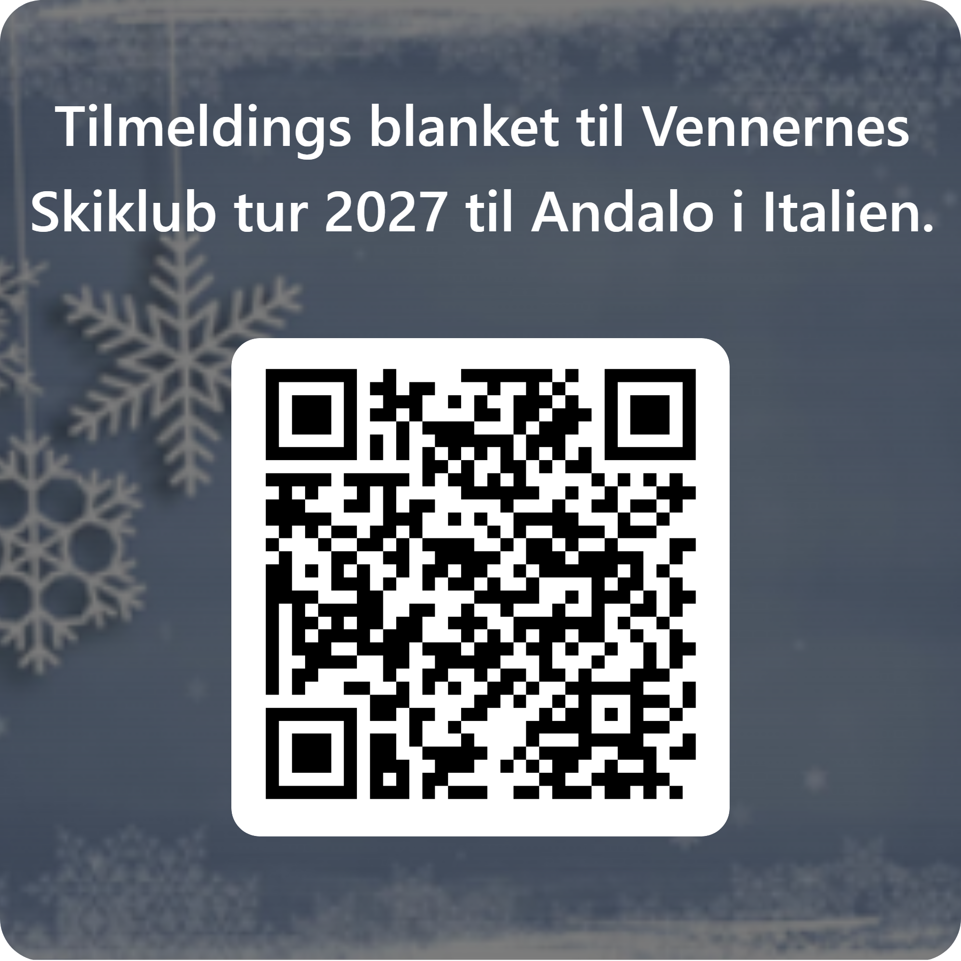 QR-kode til tilmeldingsblanket
